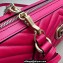 Gucci matelassé chevron leather GG Marmont small top handle bag 746319 Red 2023