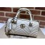 Gucci matelassé chevron leather GG Marmont small top handle bag ‎746319 White 2023