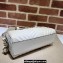 Gucci matelassé chevron leather GG Marmont small top handle bag ‎746319 White 2023