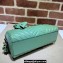 Gucci matelassé chevron leather GG Marmont small top handle bag 746319 Green 2023