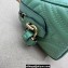 Gucci matelassé chevron leather GG Marmont small top handle bag 746319 Green 2023
