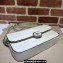 Gucci Petite GG small shoulder bag 739721 Leather White 2023