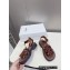 Celine CLEA TRIOMPHE GLADIATOR CHUNKY SANDALs in Calfskin CROCODILE Burgundy 2023