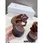 Celine CLEA TRIOMPHE GLADIATOR CHUNKY SANDALs in Calfskin CROCODILE Burgundy 2023