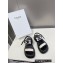 Celine CLEA TRIOMPHE SANDALs in Calfskin and Canvas Black 2023