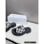 Celine CLEA TRIOMPHE SLIDEs in TRIOMPHE STAMPED CANVAS and Calfskin Black 2023