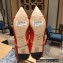 Jimmy Choo GENEVI Pointed-Toe Flats Satin Orange with Crystal Chain 2023