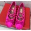 Valentino Rockstud Satin Ballerina Fuchsia 2023