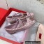 Valentino Rockstud Satin Ballerina Nude Pink 2023