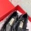 Valentino Rockstud Satin Ballerina Black 2023