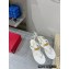 Valentino VLogo Chain leather thong sandals White 2023