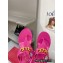 Valentino VLogo Chain leather thong sandals Fuchsia 2023