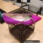 Jimmy Choo GENEVI Pointed-Toe Flats Satin Fuchsia with Crystal Chain 2023