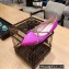Jimmy Choo GENEVI Pointed-Toe Flats Satin Fuchsia with Crystal Chain 2023