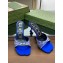 Gucci Heel 6.5cm slide sandals silk satin with crystals 749663 Blue 2023