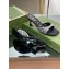 Gucci Heel 6.5cm slide sandals silk satin with crystals 749663 Black 2023
