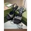 Gucci Heel 6.5cm sandals satin with crystals Black 2023