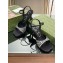Gucci Heel 6.5cm sandals satin with crystals Black 2023