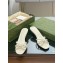 Gucci Low Heel slide sandals with bamboo 746034 White 2023