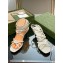 Gucci Low Heel strappy sandals with bamboo 746035 White 2023