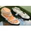 Gucci Low Heel strappy sandals with bamboo 746035 White 2023