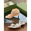 Gucci Low Heel strappy sandals with bamboo 746035 White 2023