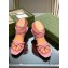 Gucci Low Heel strappy sandals with bamboo 746035 Pink 2023
