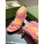 Gucci Low Heel strappy sandals with bamboo 746035 Pink 2023