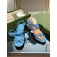 Gucci Low Heel strappy sandals with bamboo 746035 Blue 2023