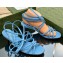 Gucci Low Heel strappy sandals with bamboo 746035 Blue 2023