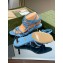 Gucci Low Heel strappy sandals with bamboo 746035 Blue 2023