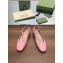 Gucci GG-Monogram Leather Ballet Flats Pink 2023