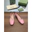 Gucci GG-Monogram Leather Ballet Flats Pink 2023