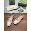 Gucci GG-Monogram Leather Ballet Flats White 2023