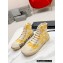 Balenciaga Paris High Top Women/Men Sneakers in Fully destroyed cotton and rubber Yellow 2023
