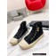 Balenciaga Paris High Top Women/Men Sneakers in Fully destroyed cotton and rubber Black 2023