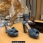Jimmy Choo Heel 12cm Platform 4cm Heloise Sandals Denim Blue 2023