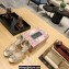 Jimmy Choo Heel 12cm Platform 4cm ISRA Sandals Glitter Beige 2023