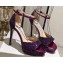 Jimmy Choo Heel 10cm Platform 2cm Max Stiletto Sandals Glitter Purple 2023