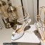 Jimmy Choo Heel 8.5cm Champagne Sacora Sandals with Pearl Embellishment 2023