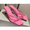 Jimmy Choo Heel 7cm Indiya Nappa Leather Mules Pink with Crystal Hearts 2023