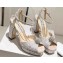 Jimmy Choo Heel 11cm Platform 2cm Sacaria PF Sandals Beige with Crystals 2023