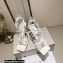 Jimmy Choo Heel 8.5cm Indiya Sandals White with Crystal Hearts 2023