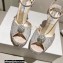 Jimmy Choo Heel 11cm Platform 2cm Sacaria PF Sandals Beige with Crystals 2023