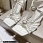 Jimmy Choo Heel 8.5cm Indiya Sandals White with Crystal Hearts 2023