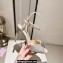 Jimmy Choo Heel 10cm Nude Suede Sacora Sandals with Hotfix Crystals and Sphere Detail 2023