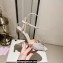 Jimmy Choo Heel 8.5cm Nude Suede Sacora Sandals with Hotfix Crystals and Sphere Detail 2023