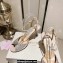 Jimmy Choo Heel 8.5cm Nude Suede Sacora Sandals with Hotfix Crystals and Sphere Detail 2023