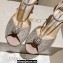 Jimmy Choo Heel 8.5cm Nude Suede Sacora Sandals with Hotfix Crystals and Sphere Detail 2023