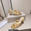 Jimmy Choo Heel 8cm Avenue Nappa Leather Mules Gold 2023